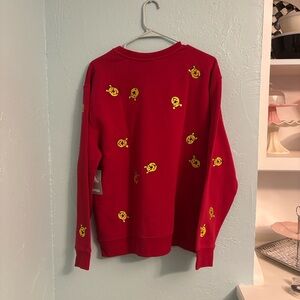 Disney Red Women's Sweater with Yellow Graphics